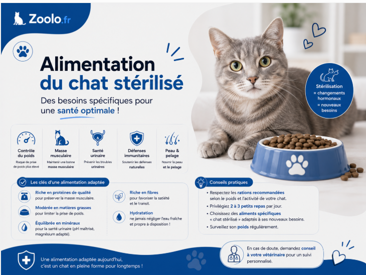 🐱 Pourquoi la stérilisation change-t-elle les besoins alimentaires du chat ?