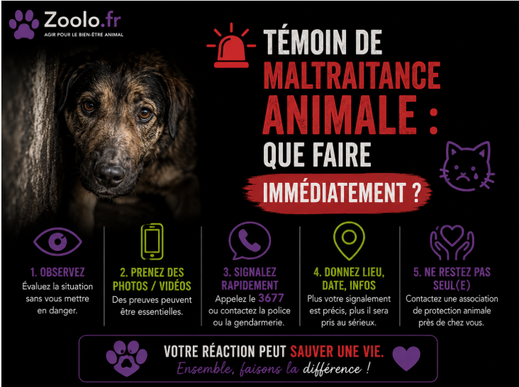 🚨 Témoin de maltraitance animale : que faire immédiatement ?