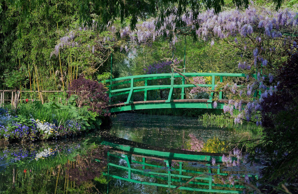 🌸 Jardins de Giverny avec un chien