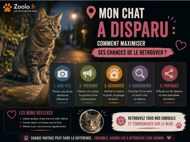 📍 Mon chat a disparu : comment maximiser ses chances de le retrouver ?