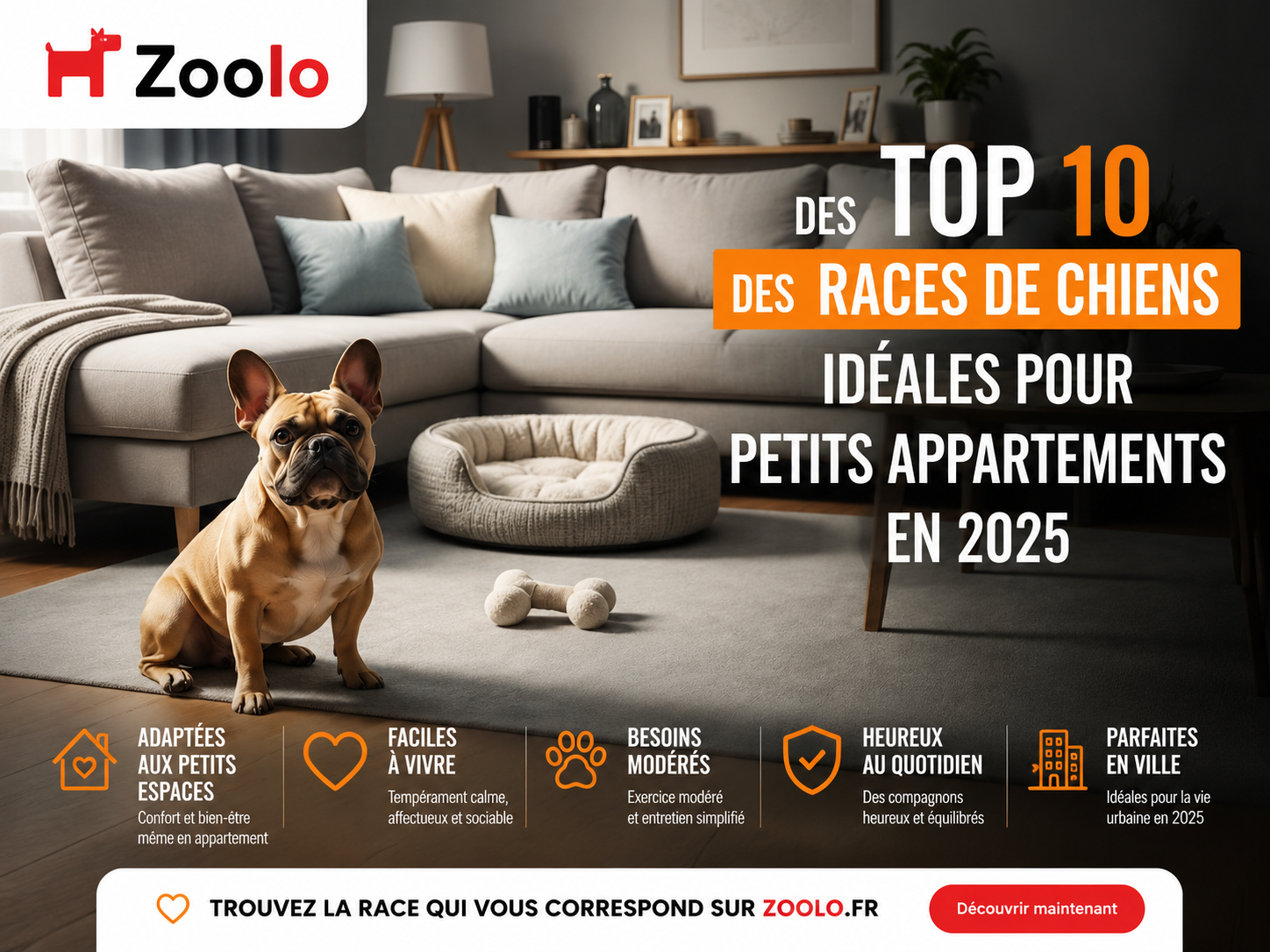 Les races de chiens idéales pour un appartement 🏢🐶