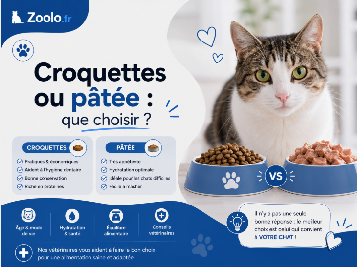 🐱 Croquettes ou pâtée : que choisir ?
