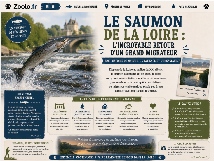 🐟 Le saumon de la Loire : l'incroyable retour d'un grand migrateur