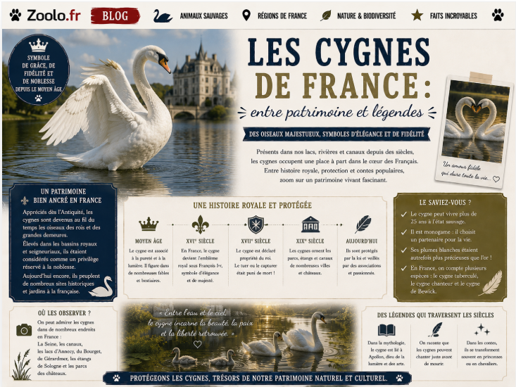 🦢 Les cygnes de France : entre patrimoine et légendes