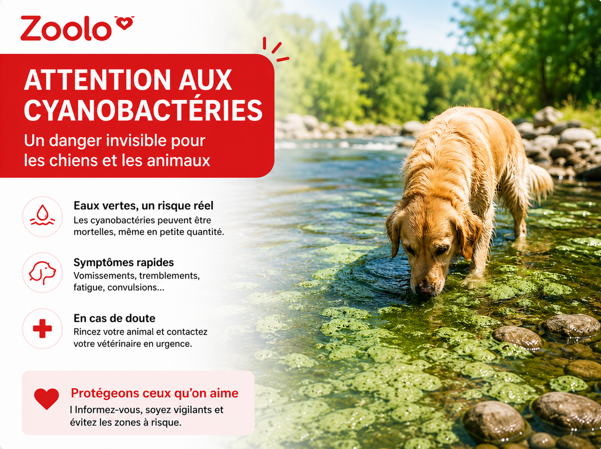 🌊 Cyanobactéries en rivière : un danger mortel pour les chiens et les animaux