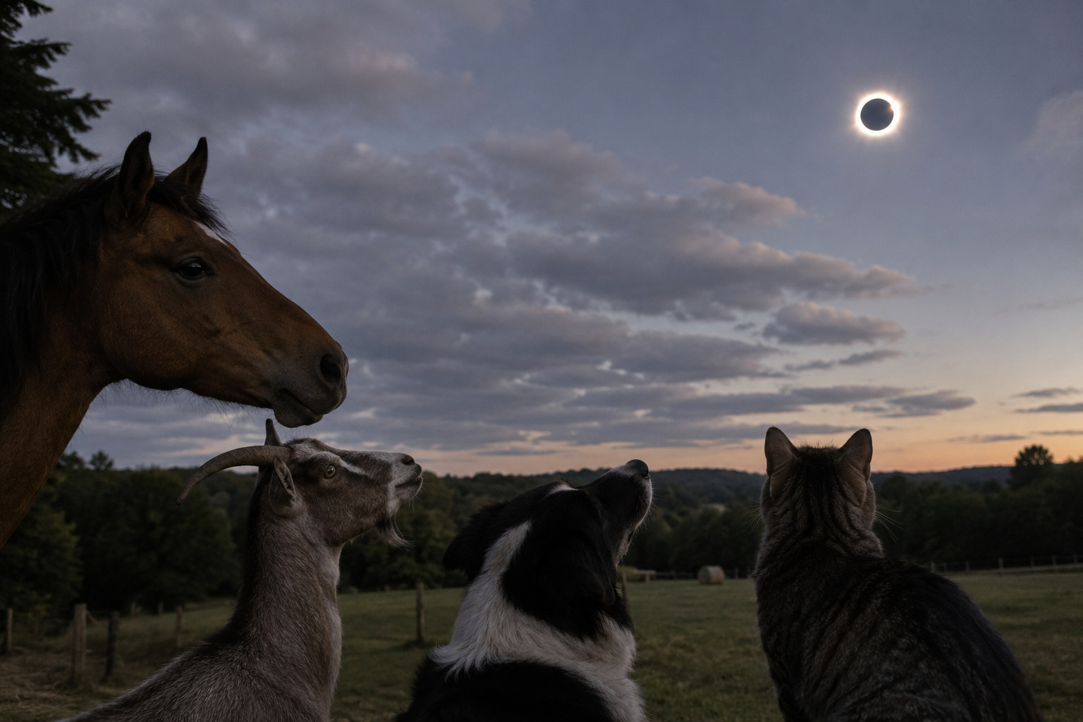 🐦🌑 Quand le jour devient presque la nuit : comment les animaux réagissent-ils à une éclipse solaire ?