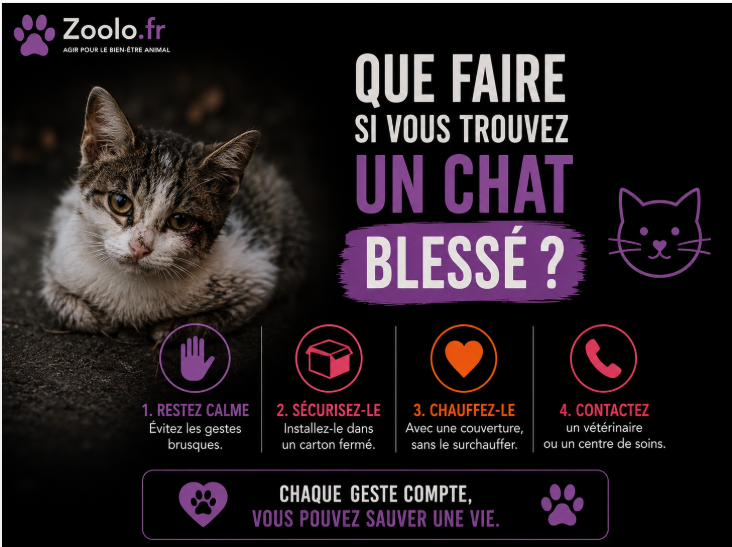 🐱 Que faire si vous trouvez un chat blessé ?