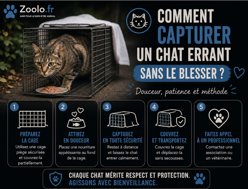 🐱 Comment capturer un chat errant sans le blesser ?