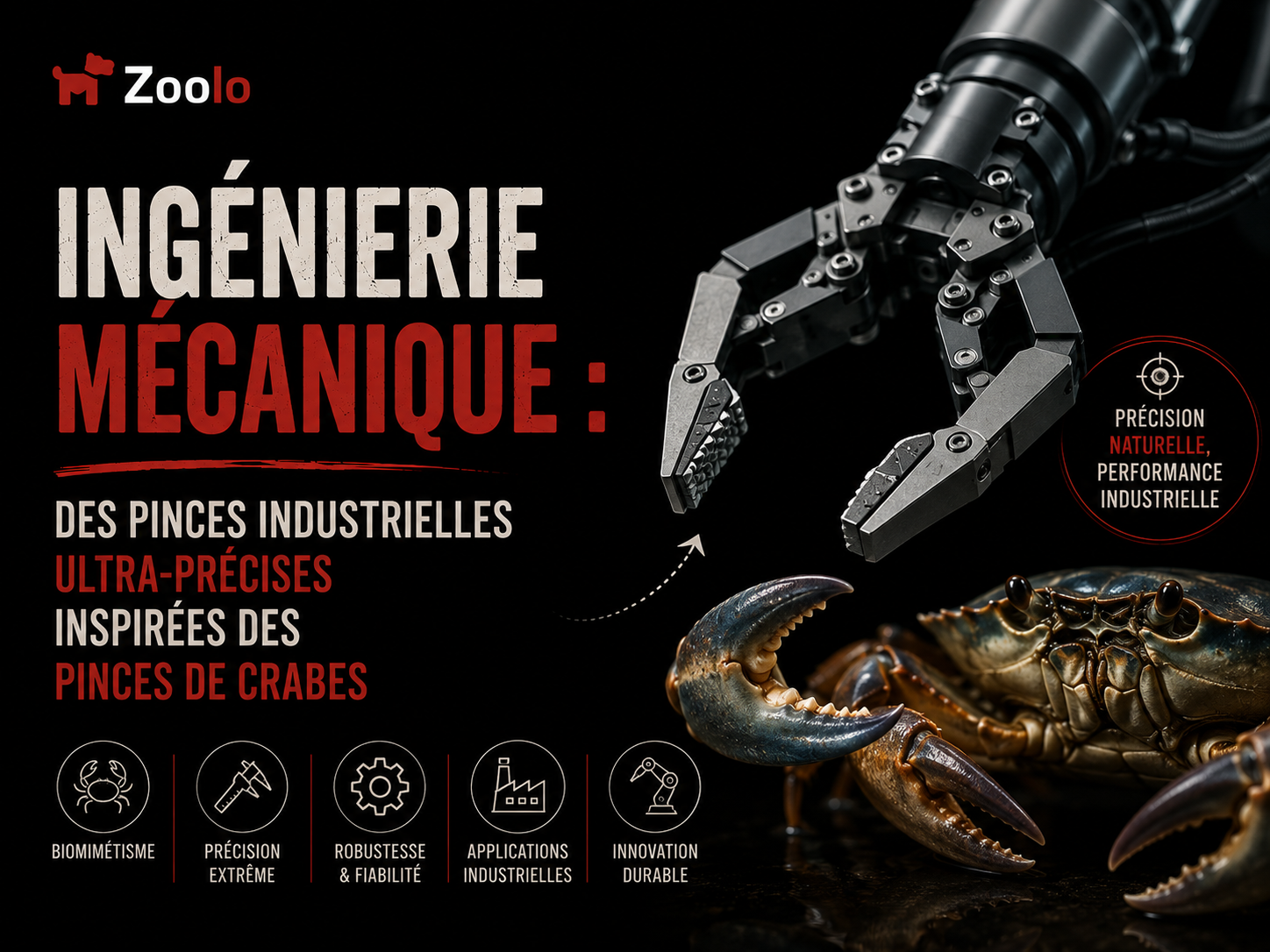 🦀 Ingénierie mécanique : Des pinces industrielles ultra-précises inspirées des pinces de crabes