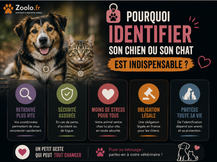 🆔 Pourquoi identifier son chien ou son chat est indispensable ?