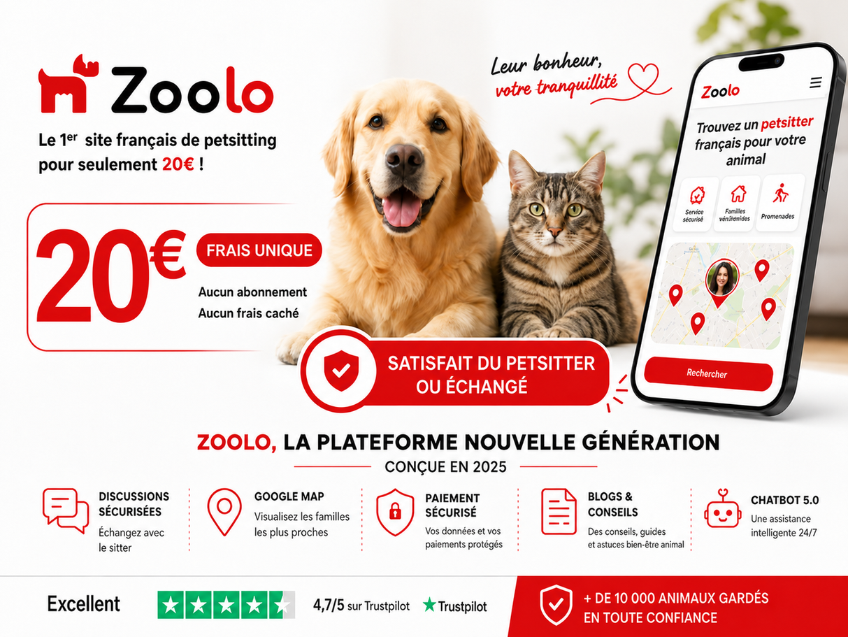 🐾Zoolo : la nouvelle génération du petsitting en France pour seulement 20€ 🇫🇷
