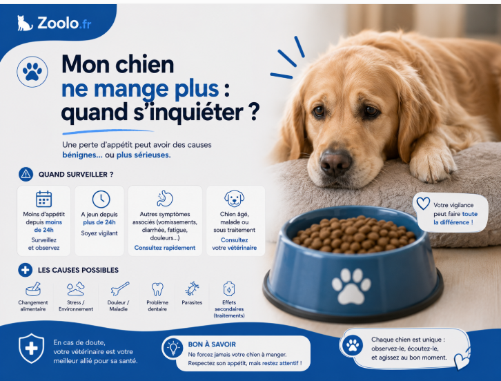 🐶 Mon chien ne mange plus : quand faut-il vraiment s'inquiéter ?