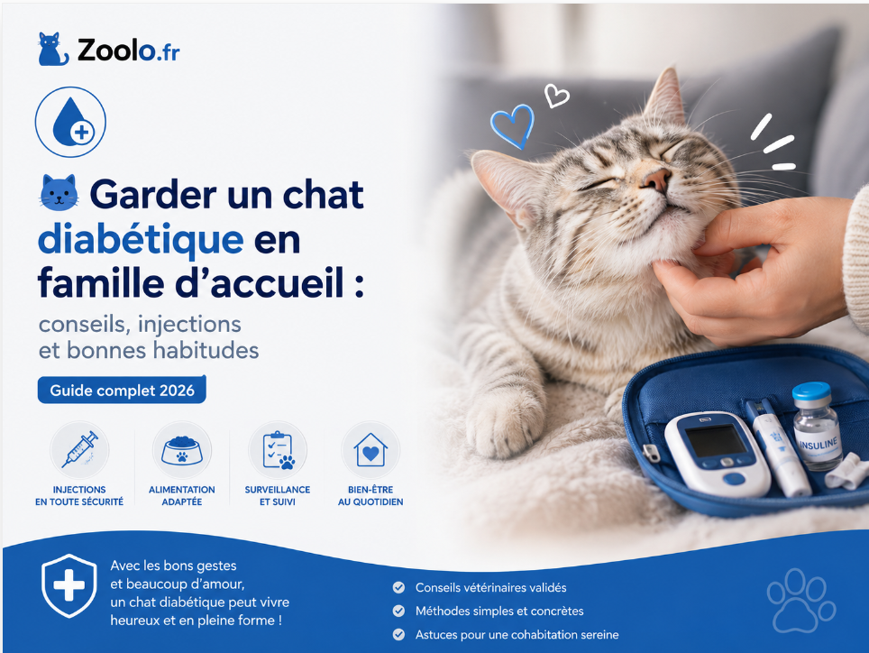 🐱 Garder un chat diabétique en famille d’accueil : conseils, injections et bonnes habitudes