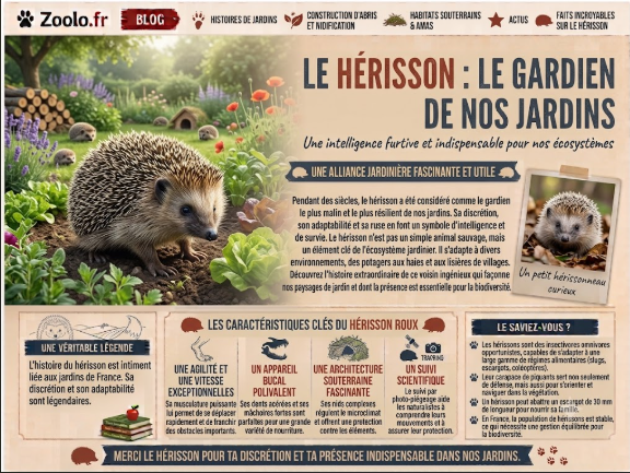 🦔 Le hérisson : le gardien de nos jardins