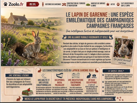 🐇 Le lapin de garenne : une espèce emblématique des campagnes françaises