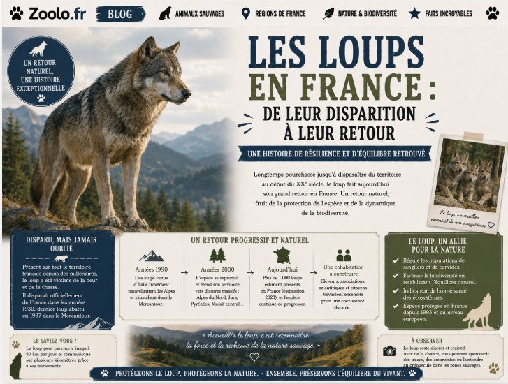 🐺 Les loups en France : de leur disparition à leur retour
