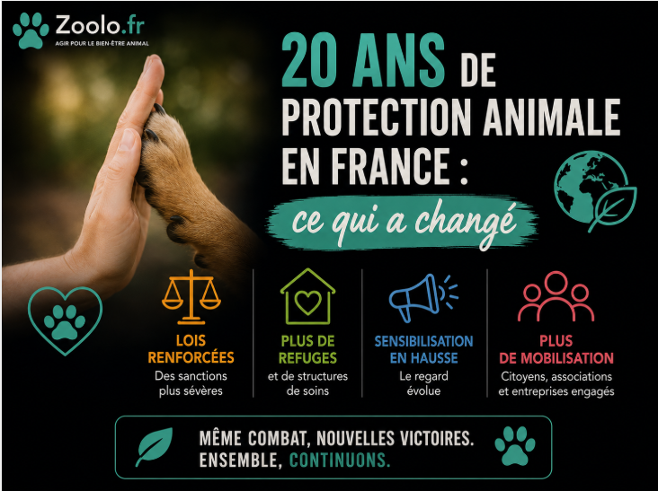 🌍 20 ans de protection animale en France : ce qui a changé