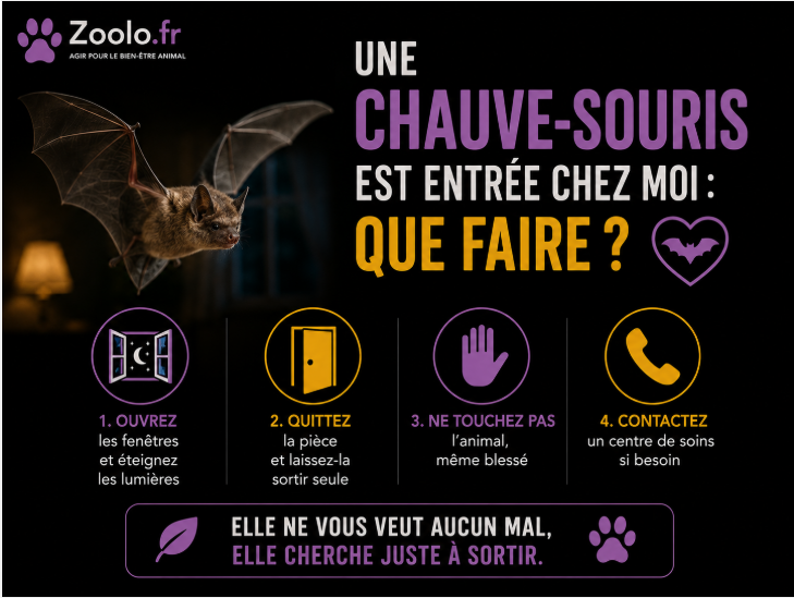 🦇 Une chauve-souris est entrée chez moi : que faire ?