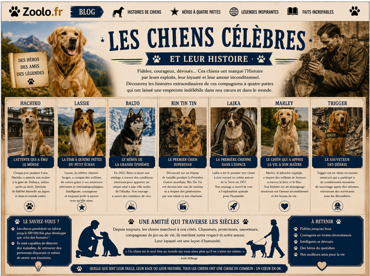 Les chiens célèbres et leur histoire 🐶📚
