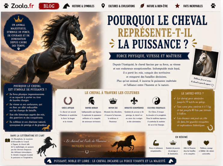 🐴 Pourquoi le cheval représente-t-il la puissance ?