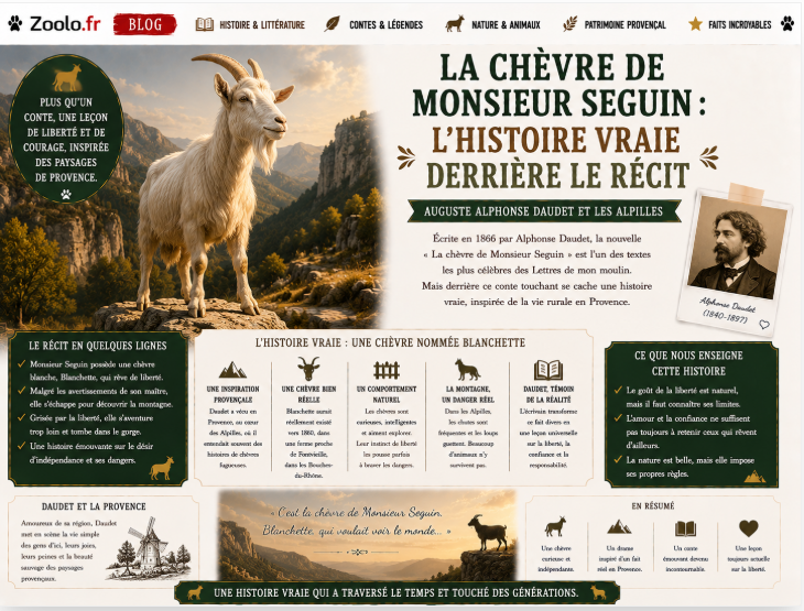 🐐 La chèvre de Monsieur Seguin : l'histoire vraie derrière le récit