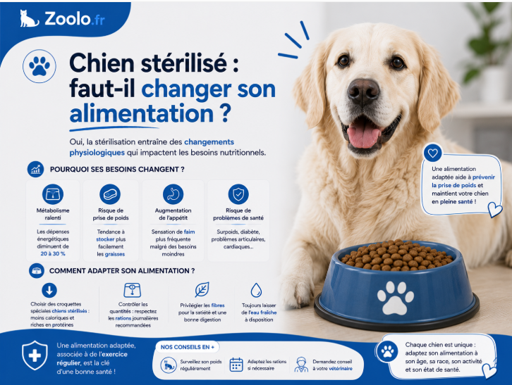 🐶 Chien stérilisé : faut-il changer son alimentation ?