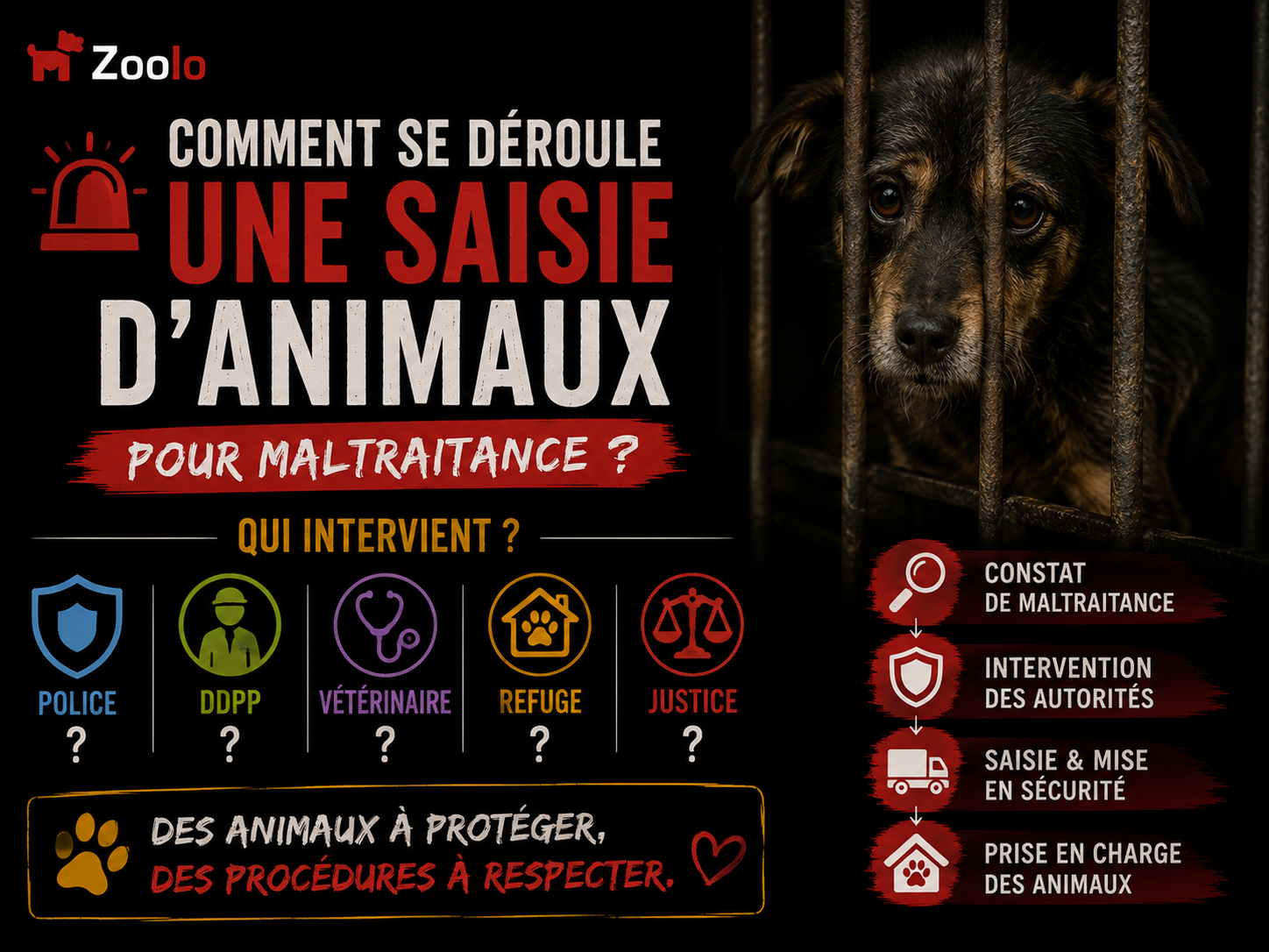 🚑 Comment se déroule une saisie d'animaux pour maltraitance ?