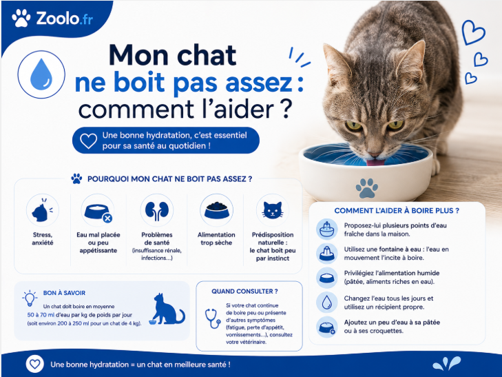 💧 Mon chat ne boit pas assez : comment l'aider ? Le guide vétérinaire complet