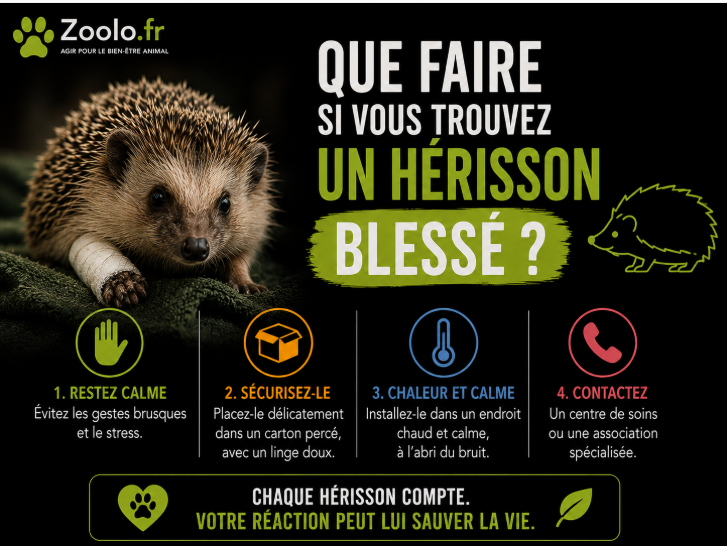 🦔 Que faire si vous trouvez un hérisson blessé ?