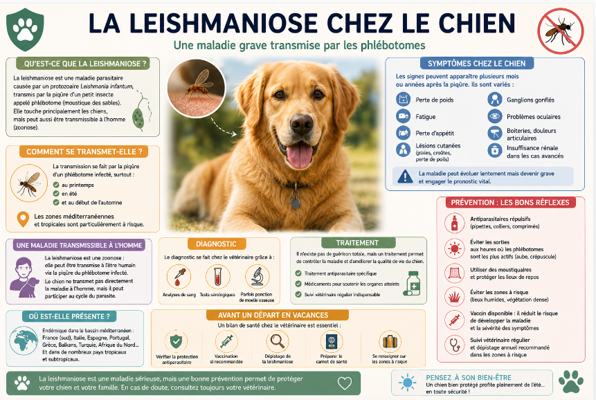 La leishmaniose chez le chien : une maladie grave à connaître et à prévenir