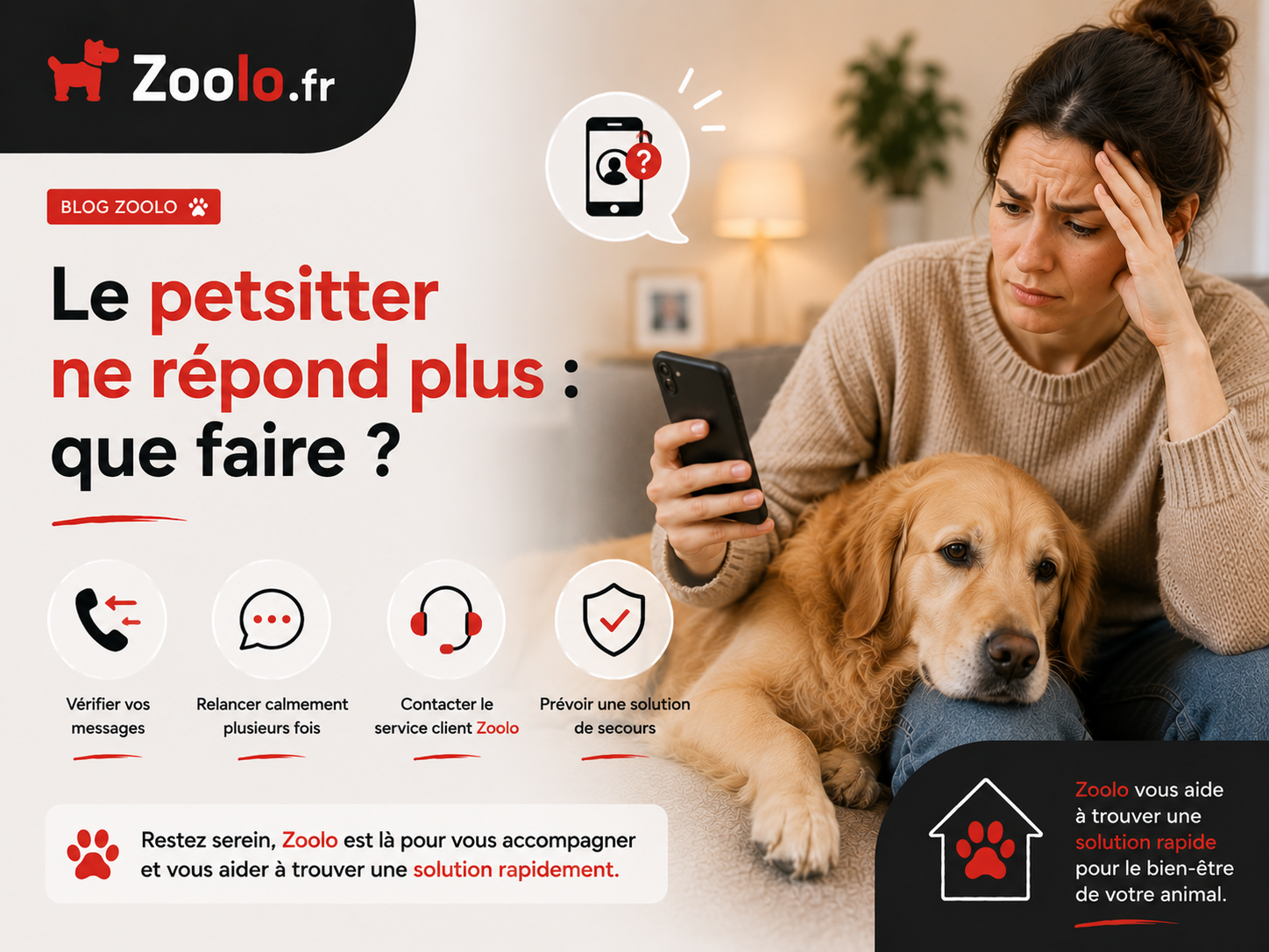 🐶 Le petsitter ne répond plus : que faire ?