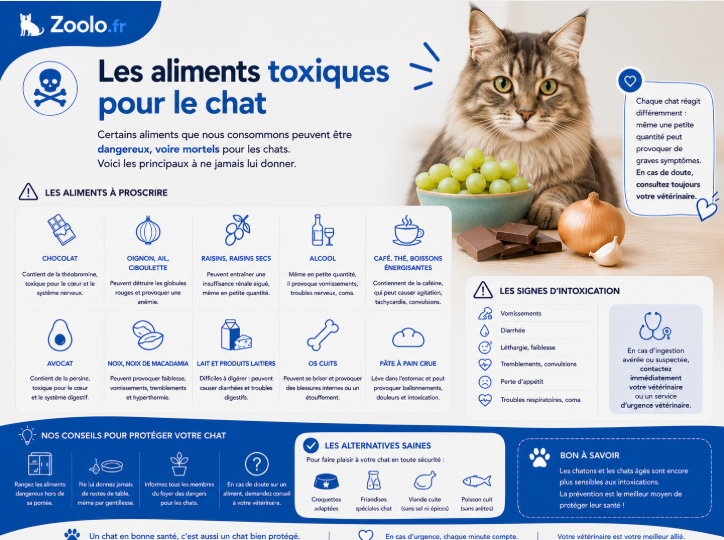 🐱 Pourquoi certains aliments sont-ils dangereux pour les chats ?