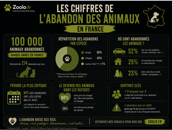 📈 Les chiffres de l'abandon des animaux en France