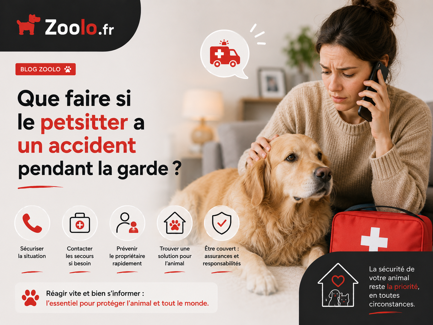🚑 Que faire si le petsitter a un accident pendant la garde ?