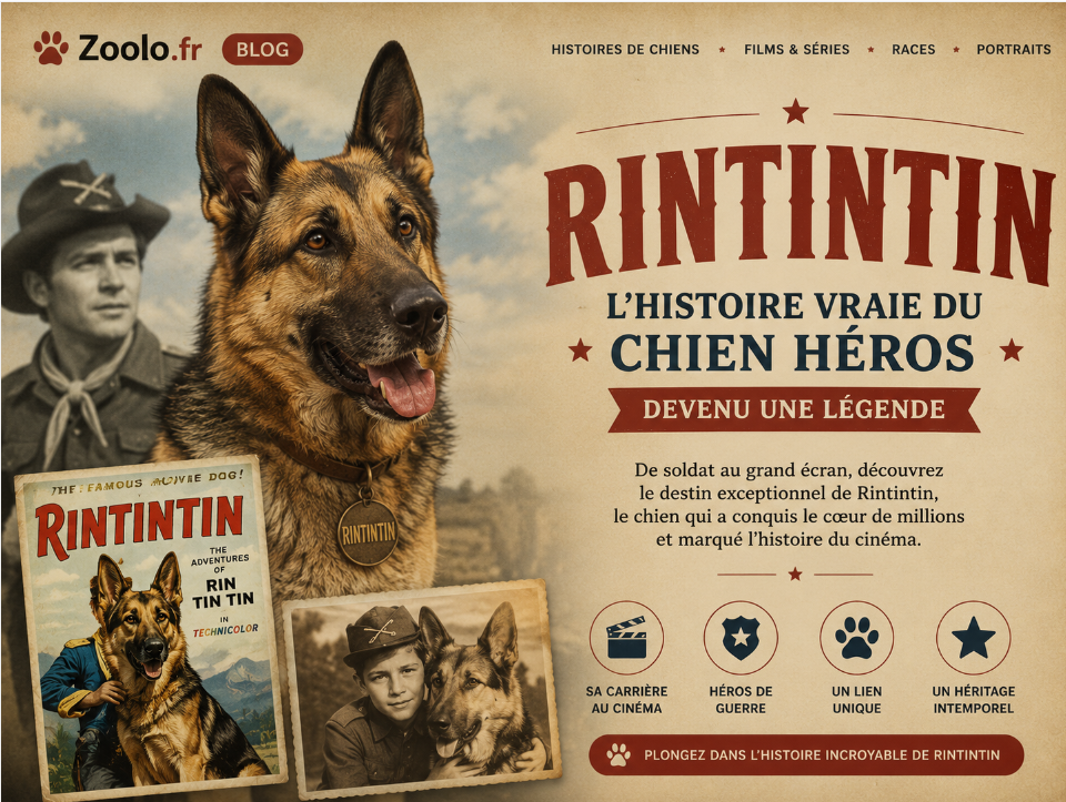Rintintin : l’histoire vraie du chien héros devenu une légende 🐶⭐