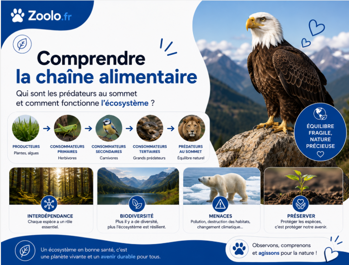 Comprendre la chaîne alimentaire : Qui sont les prédateurs au sommet et comment fonctionne l'écosystème ?