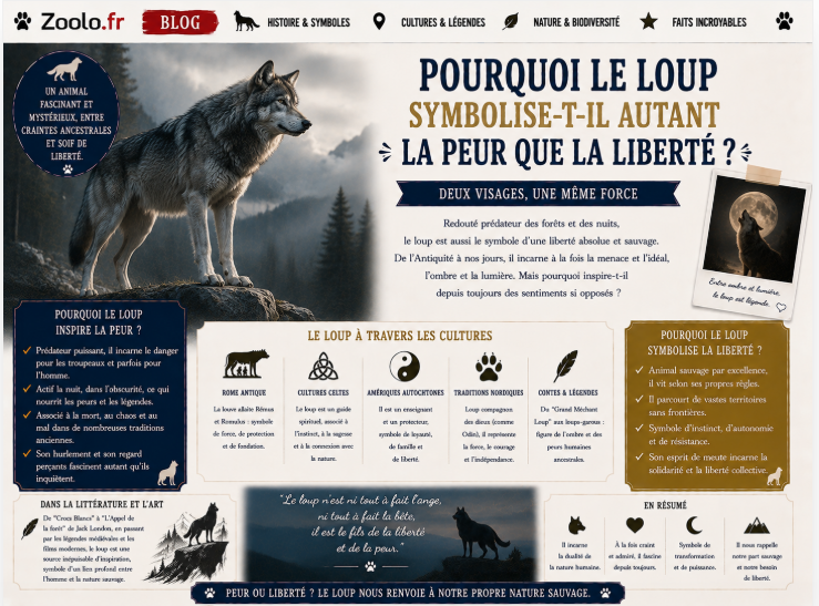 🐺 Pourquoi le loup symbolise-t-il autant la peur que la liberté ?