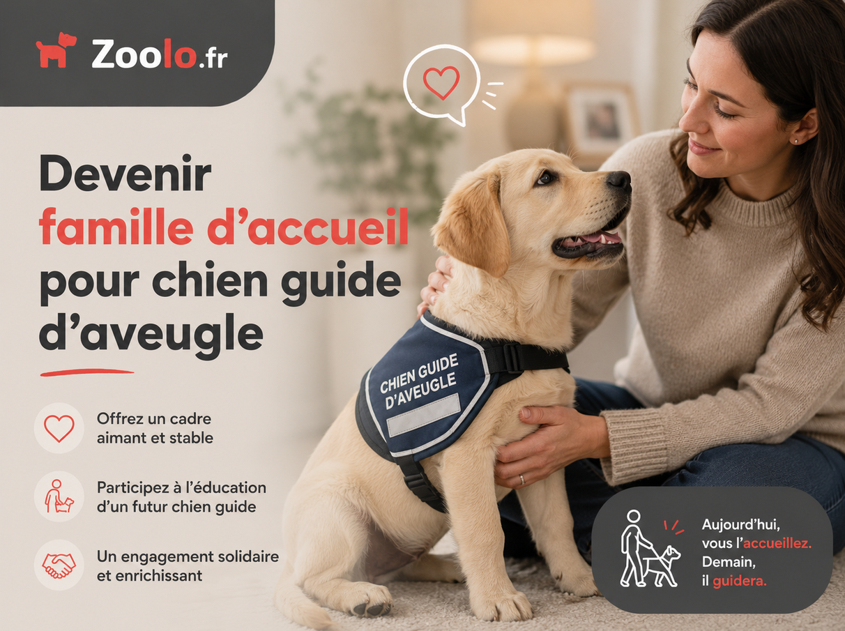 🦮 Famille d’accueil pour chien guide d’aveugle : rôle, fonctionnement et engagement