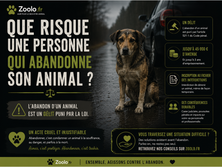 ⚖️ Que risque une personne qui abandonne son animal ? Sanctions, amendes et peines de prison