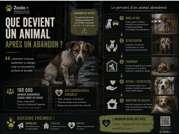🐶 Que devient un animal après un abandon ?