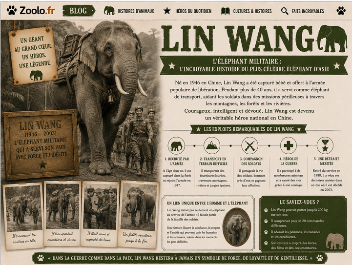 🐘 Lin Wang, l’éléphant militaire : l’incroyable histoire du plus célèbre éléphant d’Asie