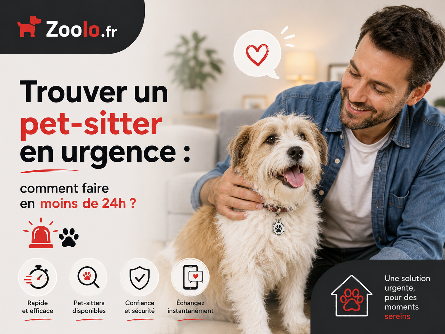 Trouver un pet-sitter en urgence : comment faire en moins de 24h ? 🚨🐾