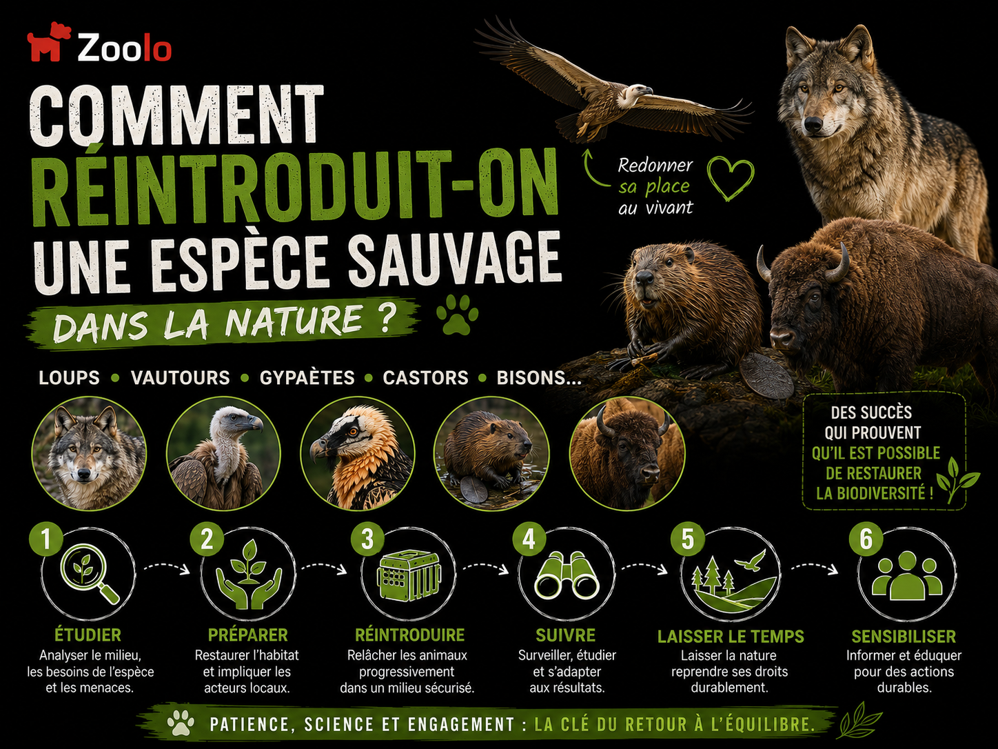 🦅 Comment réintroduit-on une espèce sauvage dans la nature ?