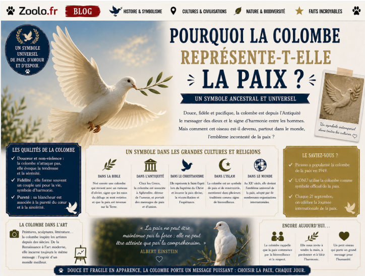 🕊️ Pourquoi la colombe représente-t-elle la paix ?