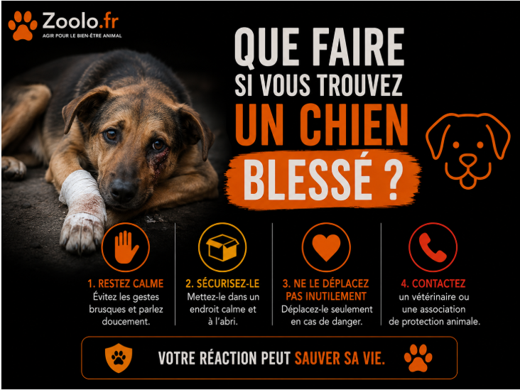 🐶 Que faire si vous trouvez un chien blessé ?