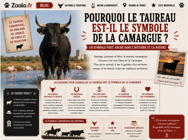 🐂 Pourquoi le taureau est-il le symbole de la Camargue ?
