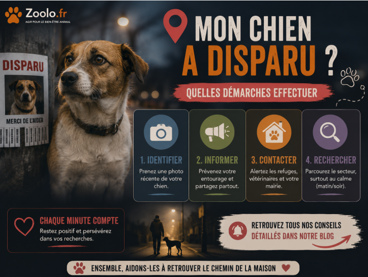 📍 Mon chien a disparu : quelles démarches effectuer ?