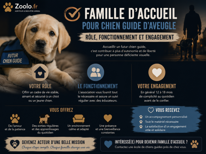🥇 🦮 Accueillir un futur chien guide d'aveugle : rôle, fonctionnement et engagement