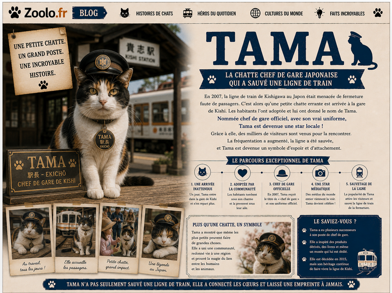 🐱 Tama, la chatte chef de gare japonaise qui a sauvé une ligne de train